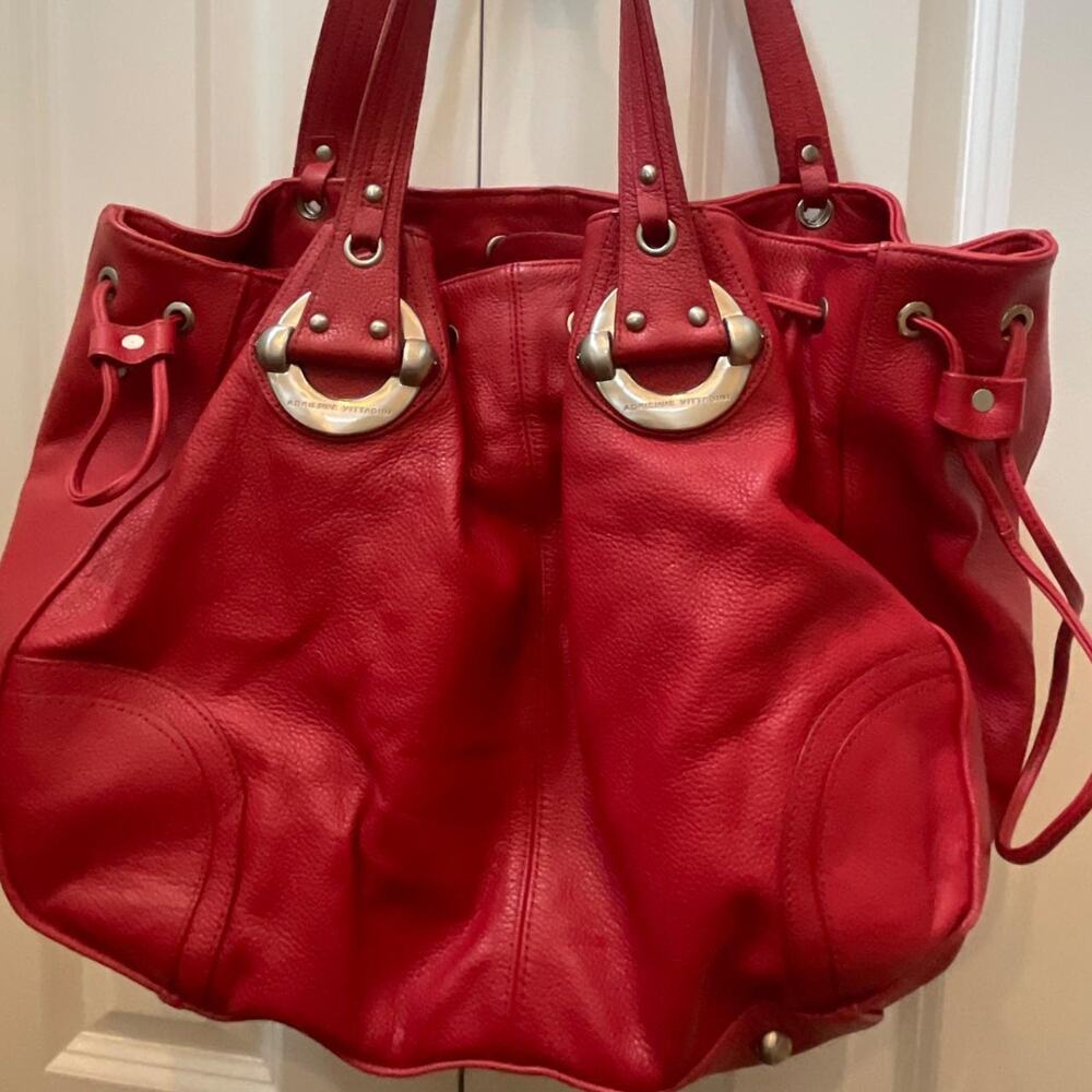Adrienne vittadini red leather